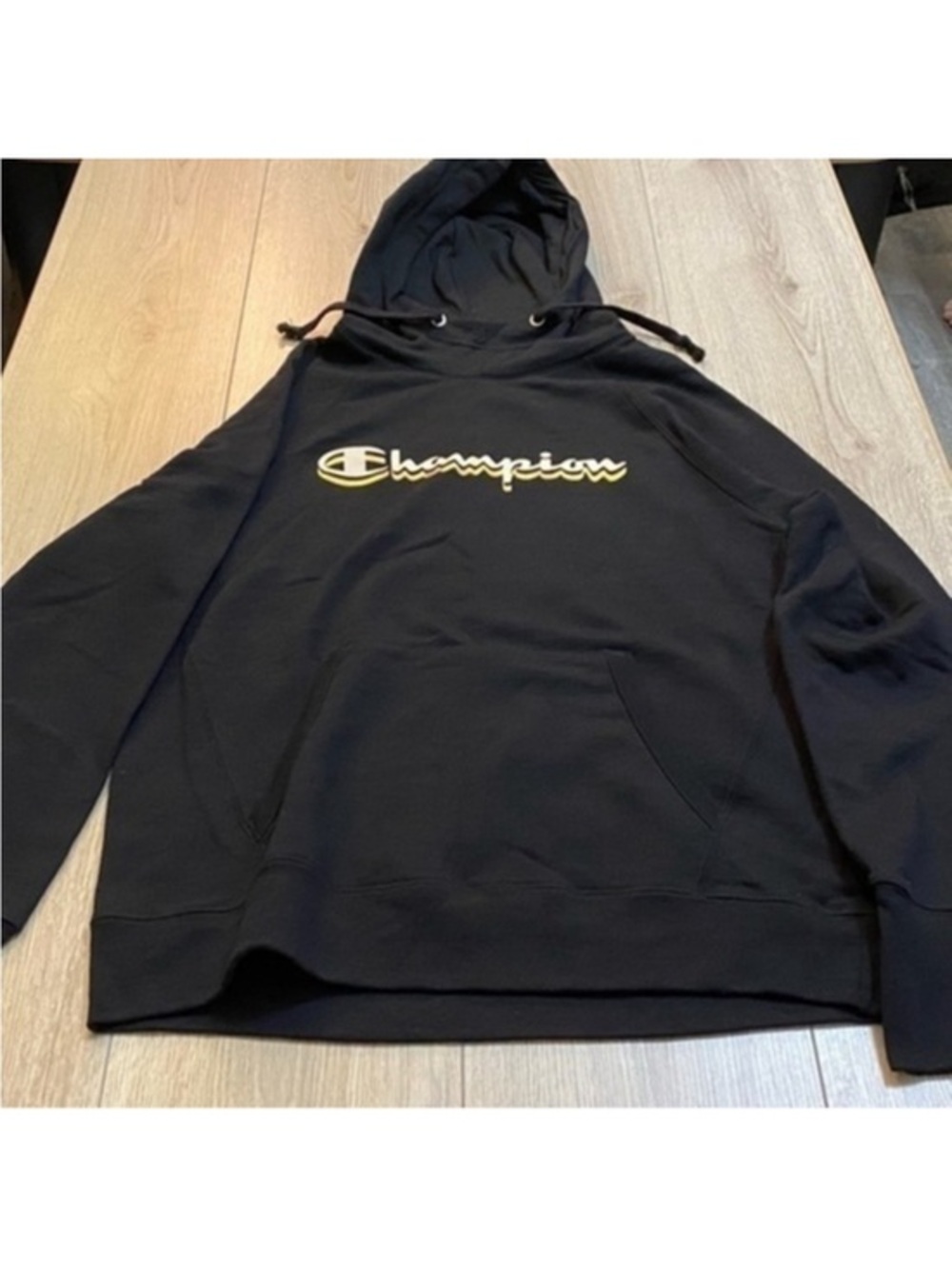 Champion Black white Hoodie sweater hooded sweatshirt